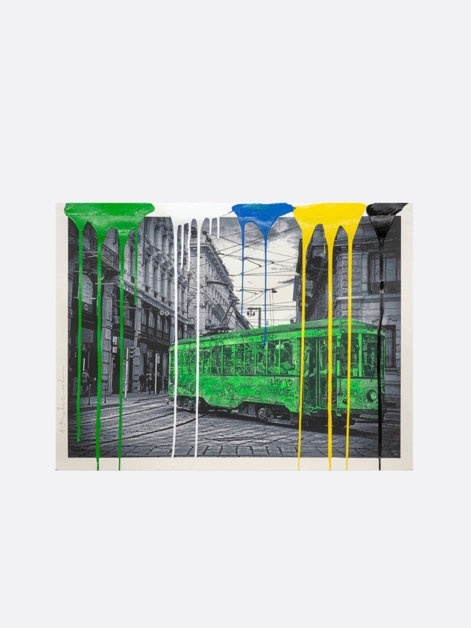 Serigrafia Milan Tram Green